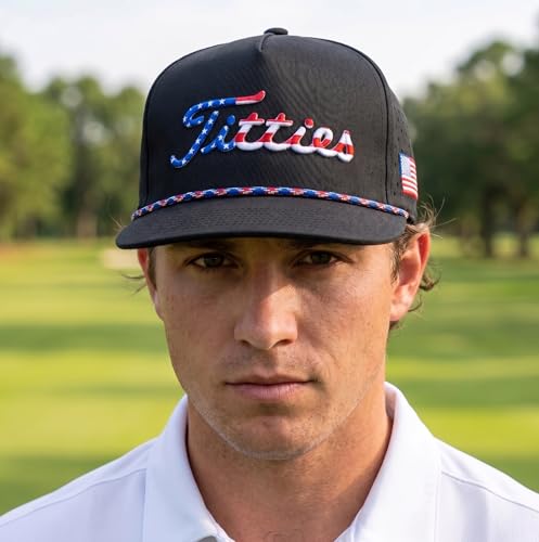Image of Funny Golf Hat Gifts for Men, USA Funny Golf Cap with USA Flag, Gift Party, Birthdays, Wedding Gifts One-Size Fits All