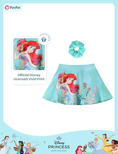 Image of Disney Stitch丨Frozen丨Princess丨Minnie Mouse Girls Skirts Inner Pocket Shorts + Scrunchie Athletic Golf Tennis Skorts 2-9Y