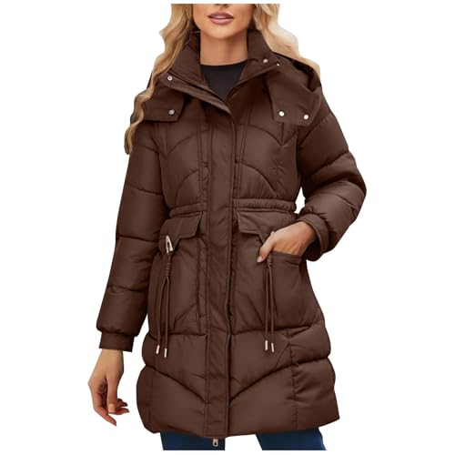 Manteau d'hiver pour femme veste longue matelassée chaude et épaisse