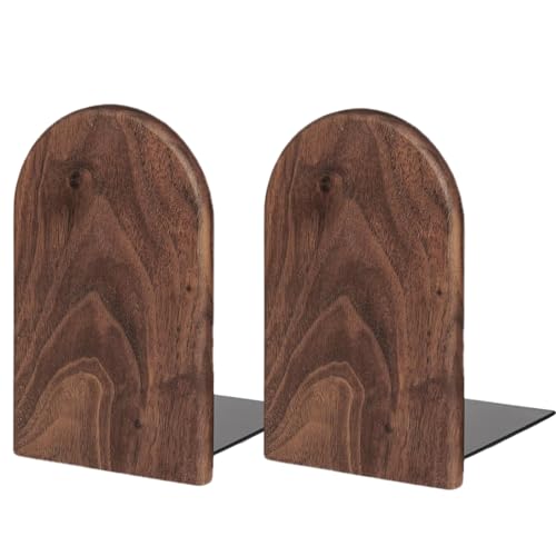 Book Ends for Shelves Heavy Duty Books Bookend Book End Decorative Wooden Book Holders Book Stopper...