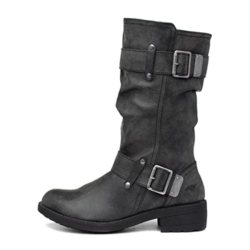Rocket Dog Womens/Ladies Trumble Faux Leather Biker Boots (7 UK) (Black)