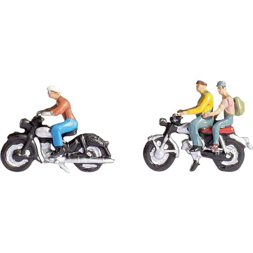 Moto avec son réaliste Noch H0 pour animer les routes de votre réseau