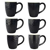 MAẞE und FASSUNGSVERMÖGEN: Die Maße dieses kunstvollen Trinkbechers betragen ca. 13 x 8,9 x 10,1 cm (L x B x H), jede Tasse fasst bis zu 400 ml, so dass jeder Durst gestillt wird, Packung enthält 6 unterschiedliche, moderne Motive.