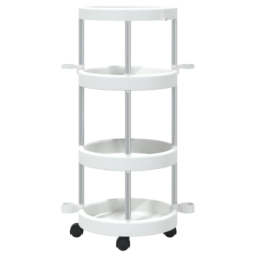 vidaXL Reinigungswagen mit Aufbewahrungskorb Aluminium, Rollwagen, Reinigungsmittel-Aufbewahrung, Aufbewahrungswagen, Reinigungsmittel-Organizer