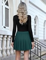 Minirock Damen Röcke Kurz Skate Hohe Taille Mini Skirt Basic Faltenrock – Ansicht 4