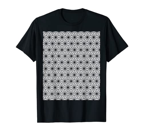 Geométrico Art Deco Estilo Triángulos Patrón Gris Pálido Camiseta