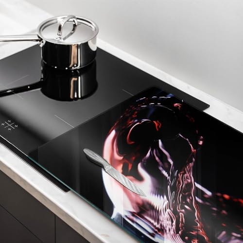 Protection plaque induction Wallfluent verre vin rouge pour agrandir la cuisine - 3