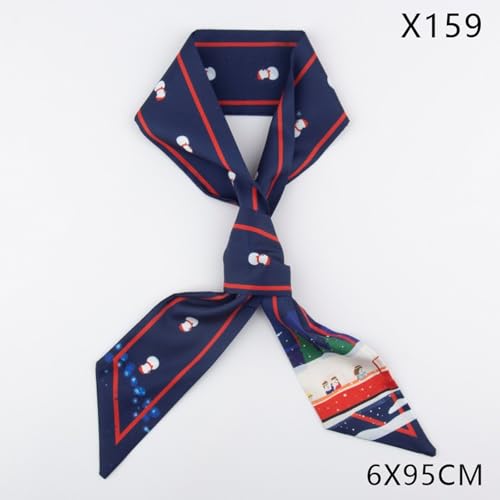 2 Pack Christmas Purse Scarf Set, Silky Ribbon Scarves for Bags Head Scarf for Handbag Handle Scarf Band Hair Neck Scarf for Women Fashion New Year Christmas Gifts Wrapping,103