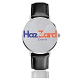 Unisex Business Casual Fed Ex Hazzard Express Uhren Quarz Lederuhr