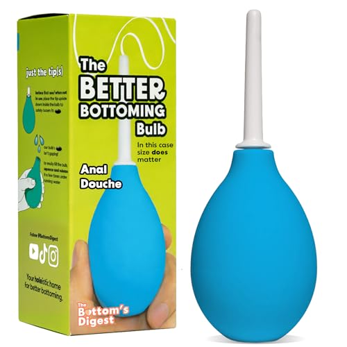 Bottoms Digest Anal Douche Enema Bulb | 3.0 oz Douche Bulb with Easy-to-Clean 6 cm White Tip for Men & Women