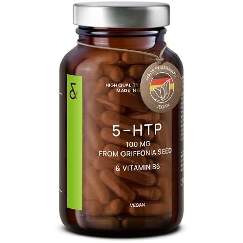 CLAV® 5-HTP 100mg + Vitamin B6 - Vegan 5HTP from Griffonia Seed Extract - 120 Capsules for Sleep & Mood Support - 4-Month Supply - Made in Germany Cover