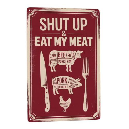 Farm Grill BBQ Metal Tin Sign 8x12 Inch Farmhouse Backyard