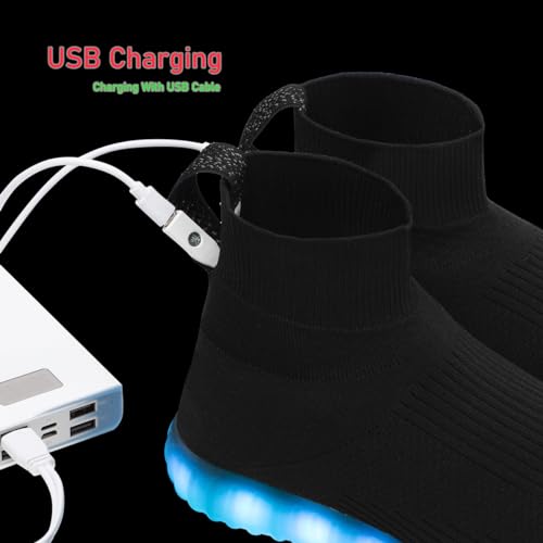 Glotrekz Light Up Shoes For Women Men Usb Charging Unisex Led Shoes Halloween Flashing Dancing Sneakers thumb #3