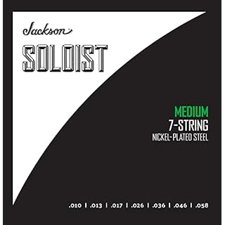 Jackson Soloist Strings 7-String Medium .010-.058 jeu de cordes pour guitare électrique 7 cordes - Les Beatles, Paul McCartney, John Lennon, RIngo Starr, George Harrison