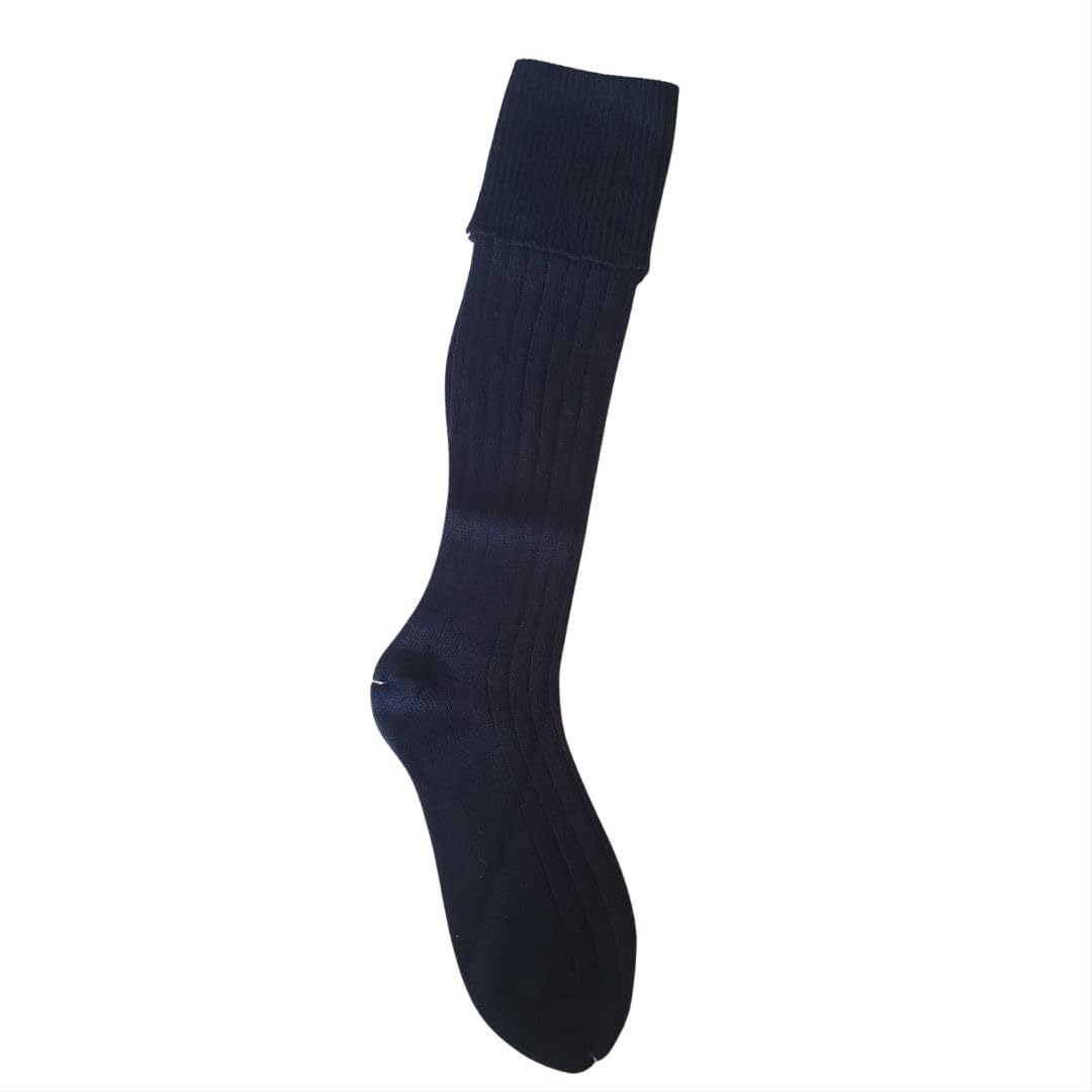 WIIES 100% Pure Wool Woolen Stockings Woolmark Certified Navy Color Suitable for Below Zero Degree One Size for All