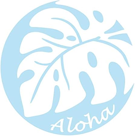 Amazon Nc Smile ハワイアン ステッカー モンステラ アロハ Monstera Aloha ミルキーブルー ステッカー デカール 車 バイク