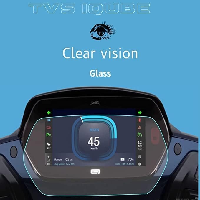 Digital Console Protector Compatible with TVS iQube Electric Scooter | iQube EV Speedometer Accessories - Clear (Pack of 1)