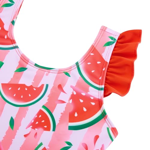 Image of Vieille Toddler Little Girls One Piece Swimsuits Ruffles Bathing Suits Mermaid Dinosaur Swimwear 2-7T