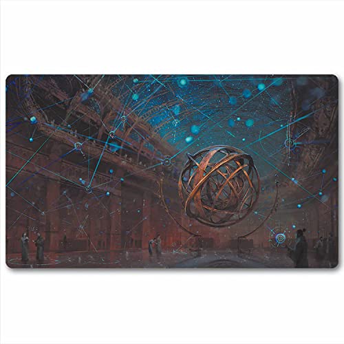 Bozzhen Board Game Tcg Playmat Tabletop Card Playmat Mtg Rpg Ccg Trading Card Game Play Mats Smooth Cloth Surface Rubber Base With Stitched Edges Original Play Mat Art Designs 24X14Inch-Magic Skills #TOP3