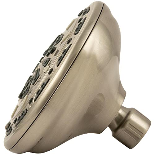 Cabezal de ducha Padro con brazo ajustable de metal de 10" y cabezales de ducha manuales 5