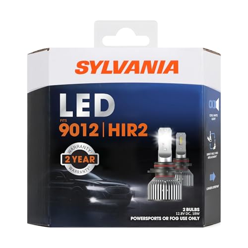 SYLVANIA 9012 LED - Fog Lights For Cars and Trucks - Headlight Bulbs for Off Road Powersports - 6000k Cool White LED Light - Long-Lasting Bulbs - No Polarity - DIY Upgrade