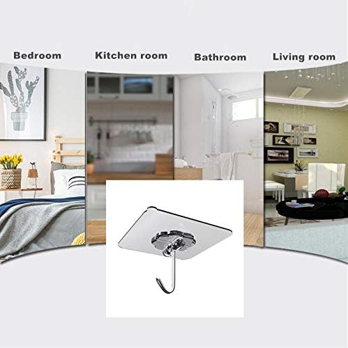 Miniatura 6 de KK5 Ganchos adhesivos de pared resistentes de 22 libras, ganchos adhesivos para colgar para cocina, sala de estar, dormitorio, dormitorio de