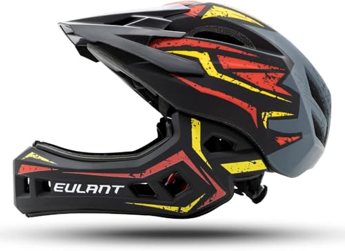 Kids Full Face Helmet with Chin Guard,Bicycle Helmet for Girls and Boys
