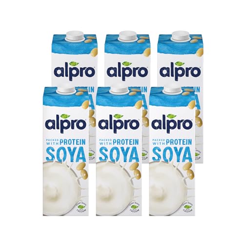 Alpro Soya Drink 100% Plant Based And Dairy Free Suitable For Vegans Naturally Free From Lactose - 6x1L