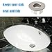 2 Pcs Sink Overflow Ring Brushed Nickel Bathroom Vanity Sink Overflow Cover Insert in Round Trim Cap Brass Material Kitchen Bathroom Sink Accessories for Home,Sink,Bathroom(Silvery)