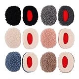 1 par de orejeras de invierno sin banda, fundas de felpa para clima frío para hombres y mujeres, actividades al aire libre