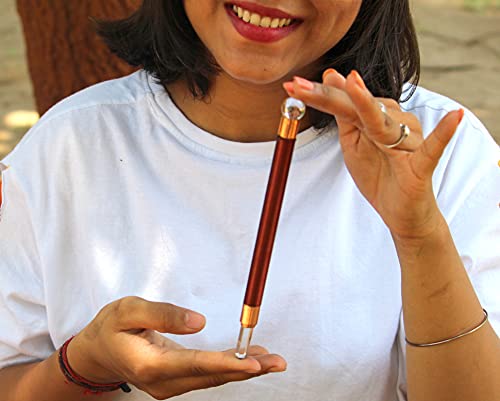 Jet International Crystal New Copper Stick Healing Wand Nepal India Aura Energy #TOP4