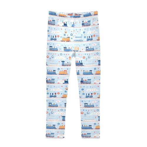 KLL Funny Steam Train Toddler Girls' Basic Leggings Soft Full Length Pants Exercise