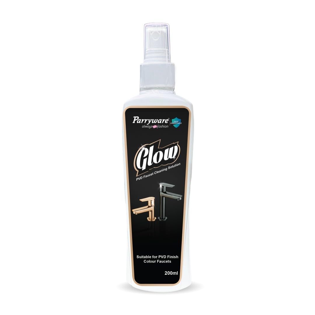 Parryware Glow PVD Faucet Cleaning Solution | Removes Spots, Deposits, Marks and Soap Scums Effectively | Ideal for Rose Gold/Gold/Matte & Shiny Black | Gives Shine To Dull Taps | 200ml | FCGL0202-image-3