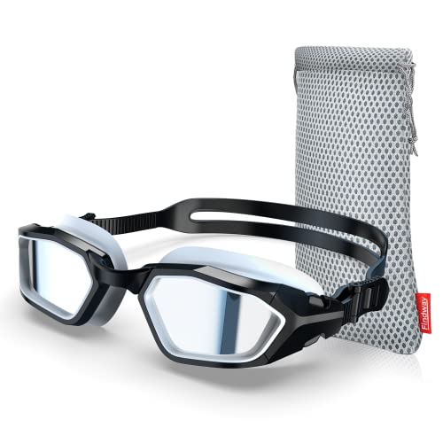 Findway Gafas de natación, Antivaho/UV, Gafas natación polarizadas para hombre mujer joven con puente nasal de recambio, Sin fugas, Visión nítida