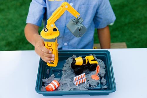 Image of CAT Dig N Build Concrete Playset 12-oz Moldable Concrete Compound, Crane, 2 Little Machines Vehicles, Construction Molds & Easy-Cleanup Tray, Sensory STEM Kit for Kids Ages 3 +