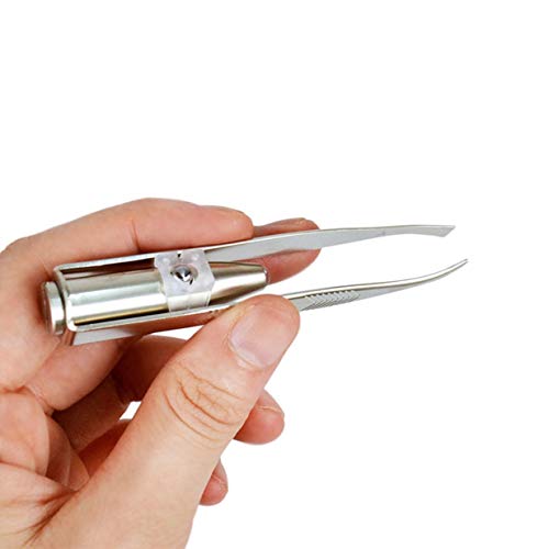 Preisvergleich Produktbild Augenbrauenclip mit LED-Licht 5458 Augenbrauenclip Wimpernclip Beauty Clip Augenbrauenzange Opp / Sucker Card Selection