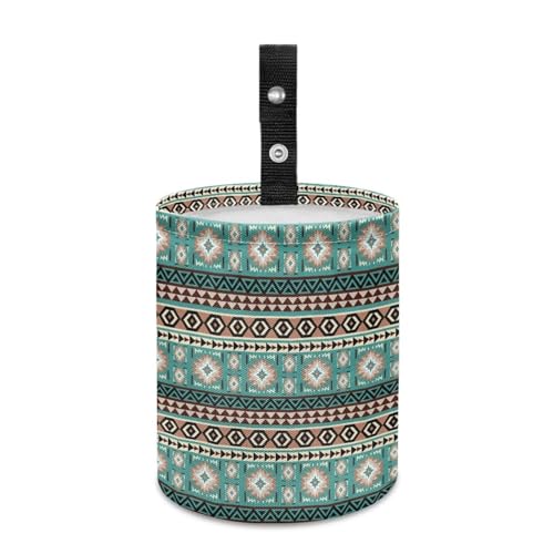 Image of Tribal Aztec Car Trash Can Collapsible Portable Car Garbage Bin for Car Front Seat, Back Seat, Floor, Headrest Rubbish Bin