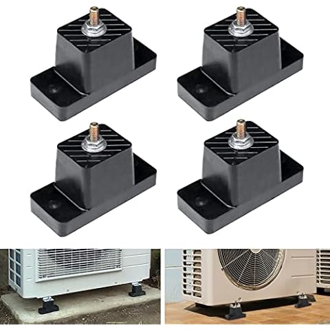 Flehomo 4 Pack Anti-Vibration Rubber Pads, Isolating Mount Bracket for Outdoor Mini Split Air Conditioner Condenser Cover