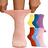 Special Essentials 6 Pairs Non-Binding Diabetic & Circulator Ankle Socks For Men & Women - Soft Moisture-Wicking Cotton