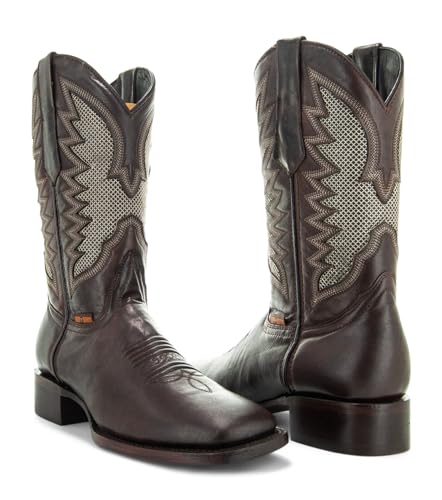 Soto Boots Mens Leather Square Toe Cowboy Boots H50045