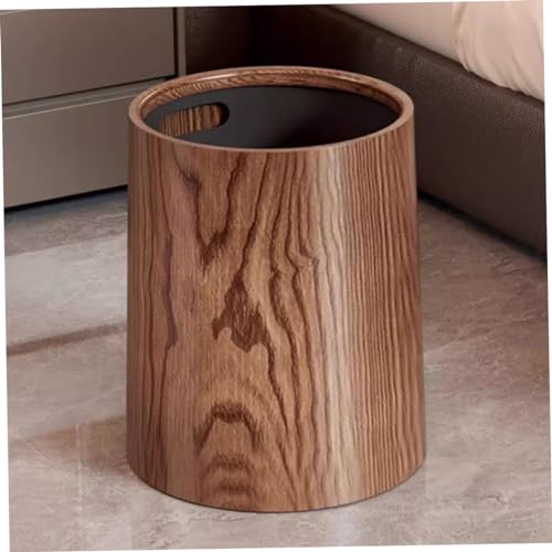 Caneca de basura rectangular estilo vintage light brown miniatura 7