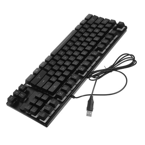 Clavier USB mécanique gaming 87 touches Lurrose RVB pour PC noir