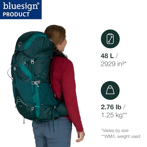 Osprey Eja 48L Women's Ultralight Backpacking Backpack, Purple Dusk,WXS/S