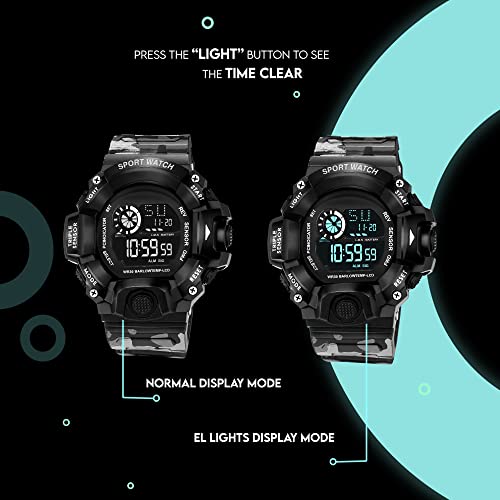 Image of ASGARD Multi Functional Sports Digital Multicolor Dial Men's Watch
