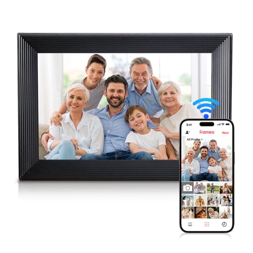 Moman Digital Picture Frame Wireless HD Photo Frame 32GB Memory 10.1 Inch Wall Mountable for Family Friends Birthday Instantly Share Christmas Anniversary Auto Brightness for Gifts