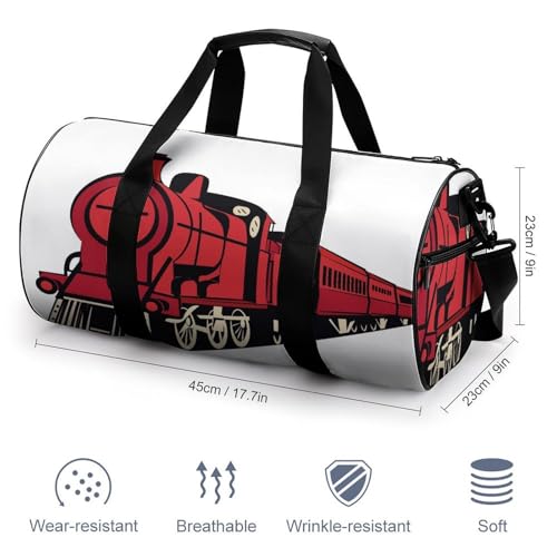 Duffel bag camping randonnée rouge grand compartiment zippé - 2