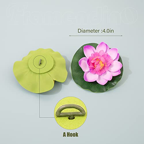 Framendino, 7 Pack Artificial Floating Foam Lotus Flower Water Lily Pads For Home Garden Pond Decoration #TOP1