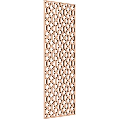 Image of Resort Decorative Pierced Fretwork Wood Wall Panels, 19 3 /8 inchW x 49 3 /8 inchH x 1 /4 inchT, Alder