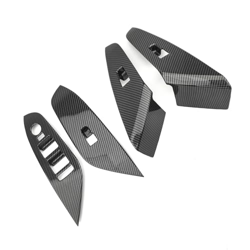 JUIVEEL Car Window Switch Panel Cover Trim,Window Lift Button Control Cover Trim Compatible with Chevy Trax 2024-2025 Accessories (Carbon Fiber Style) by JUIVEEL - Image 2