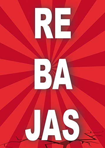 Cartel Rebajas | Varias medidas 25 cm x 35 cm | Cartel publicitario Rebajas | Cartel Oferta Rebajas | Cartel oportunidad Rebajas